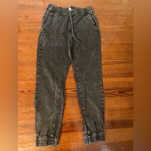 Volcom Mens Jogger Pants Size Small Stone washed black/grey